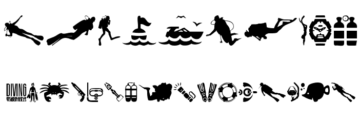 Diving Font OTHER CHARS