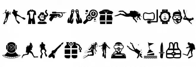 Diving Font UPPERCASE