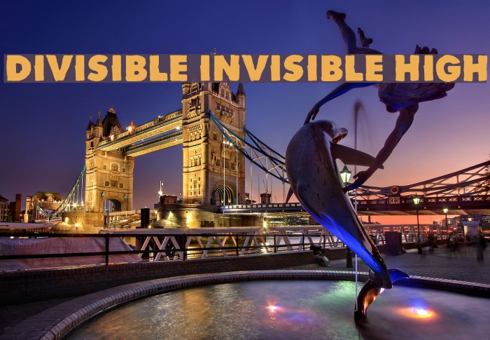 Divisible Invisible High Schriftart examples