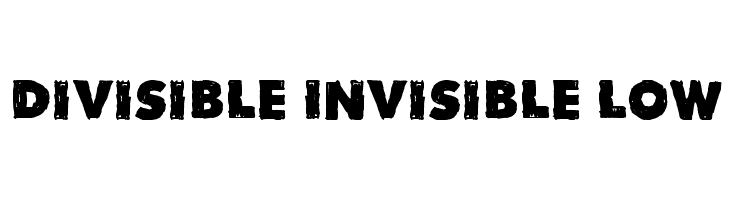 Divisible Invisible Low  Скачать бесплатные шрифты