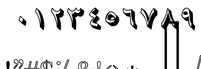Diwaani 3D Shadow Font OTHER CHARS
