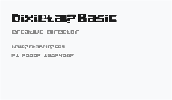 Dixietal-Basic Business Card