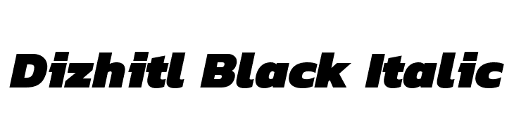 Dizhitl Black Italic  baixar fontes gratis