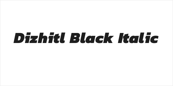 Dizhitl Black Italic Logo