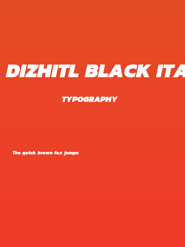 Dizhitl Black Italic Poster