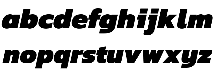 Dizhitl Black Italic Font LOWERCASE