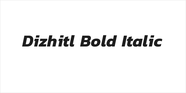Dizhitl Bold Italic Logo