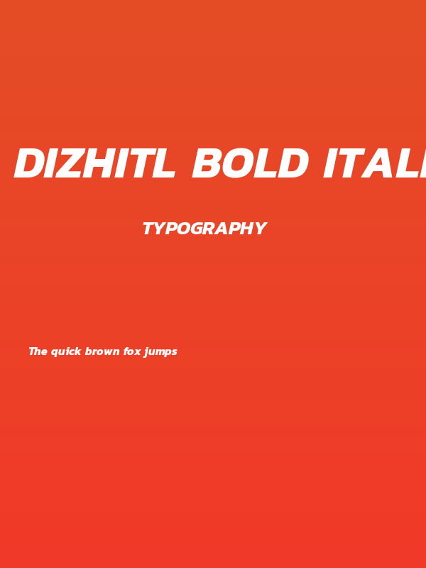 Dizhitl Bold Italic Poster