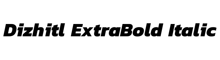 Dizhitl ExtraBold Italic  لخطوط تنزيل