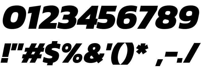 Dizhitl ExtraBold Italic Font OTHER CHARS