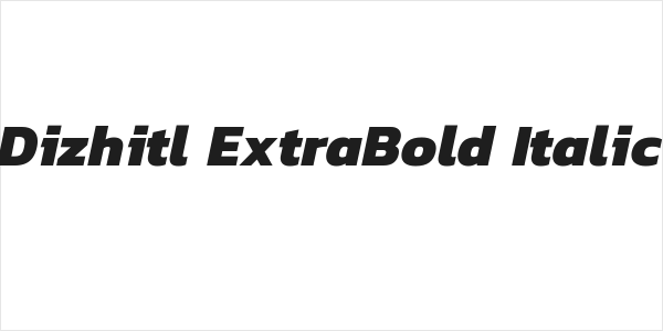 Dizhitl ExtraBold Italic Logo