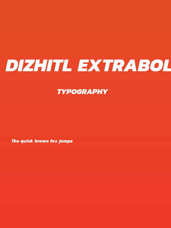 Dizhitl ExtraBold Italic Poster