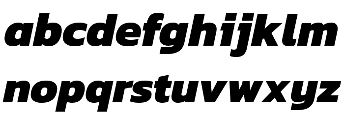 Dizhitl ExtraBold Italic Font LOWERCASE
