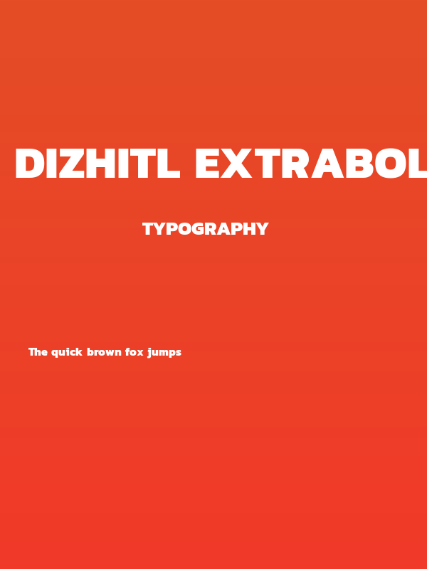 Dizhitl ExtraBold Regular Poster