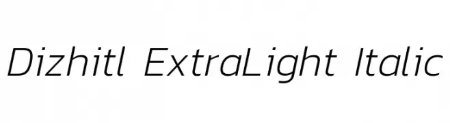 Dizhitl ExtraLight Italic  baixar fontes gratis