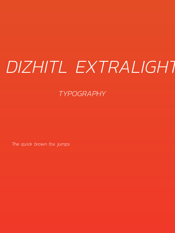 Dizhitl ExtraLight Italic Poster