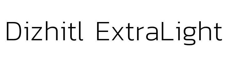 Dizhitl ExtraLight  Free Fonts Download