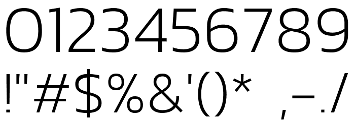 Dizhitl ExtraLight Font OTHER CHARS