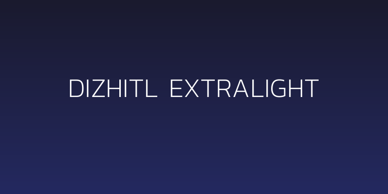 Dizhitl ExtraLight Social Header