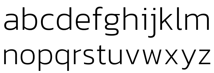 Dizhitl ExtraLight Font LOWERCASE