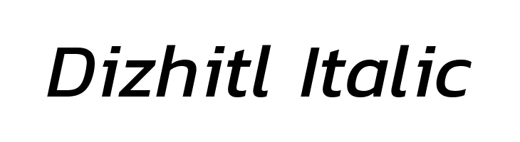 Dizhitl Italic  Free Fonts Download