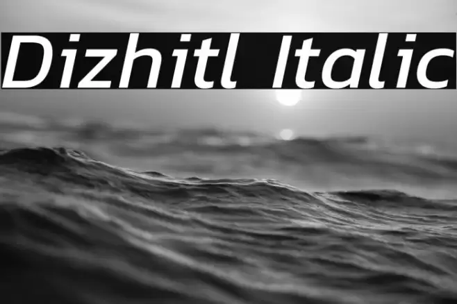 Dizhitl Italic Font examples