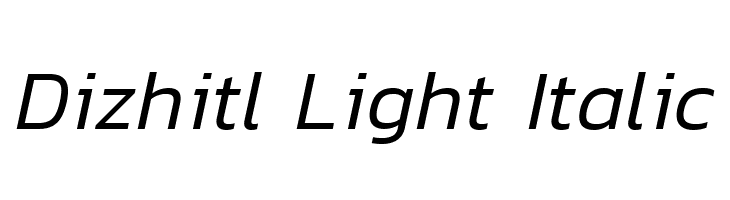 Dizhitl Light Italic  les polices de caractères gratuit tlcharger