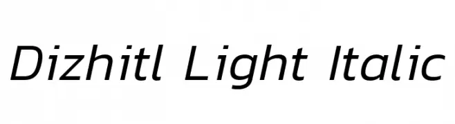 Dizhitl Light Italic  baixar fontes gratis
