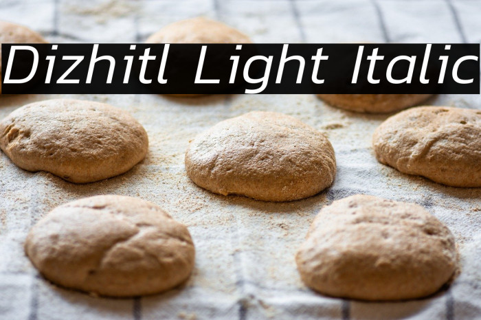 Dizhitl Light Italic Example 2