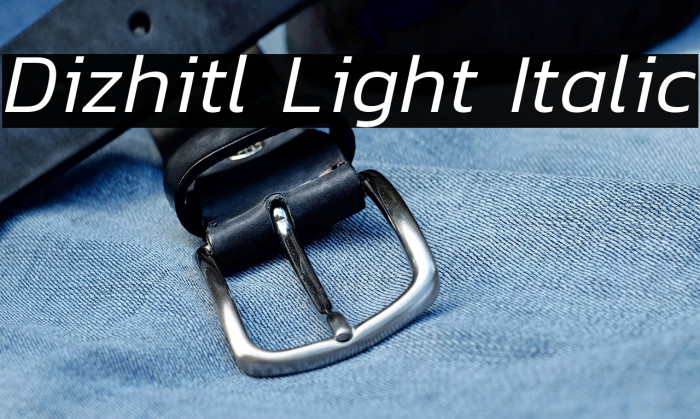 Dizhitl Light Italic Example 3