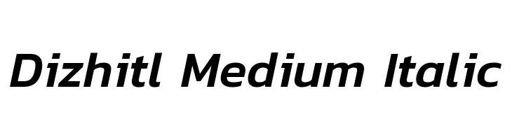 Dizhitl Medium Italic  Скачать бесплатные шрифты