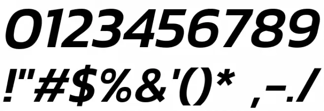 Dizhitl Medium Italic Font OTHER CHARS