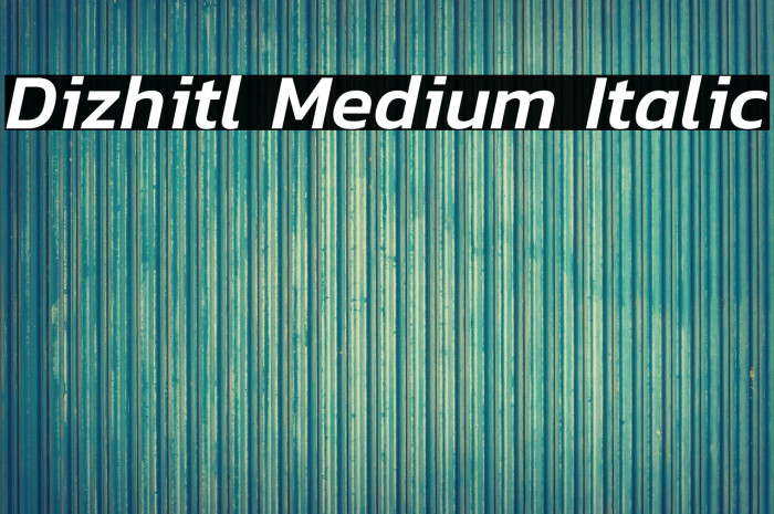 Dizhitl Medium Italic Example 1