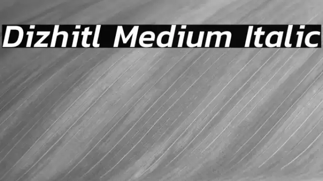 Dizhitl Medium Italic Font examples