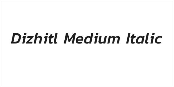 Dizhitl Medium Italic Logo