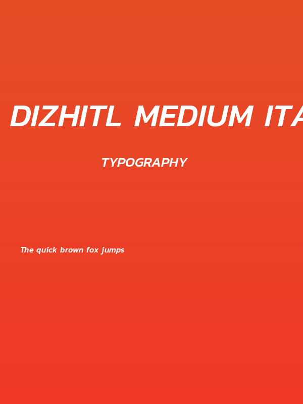 Dizhitl Medium Italic Poster