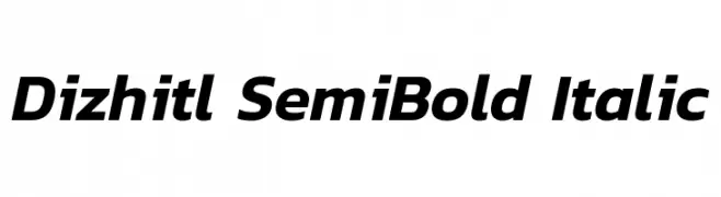 Dizhitl SemiBold Italic  Скачать бесплатные шрифты