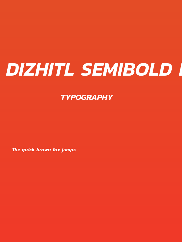 Dizhitl SemiBold Italic Poster