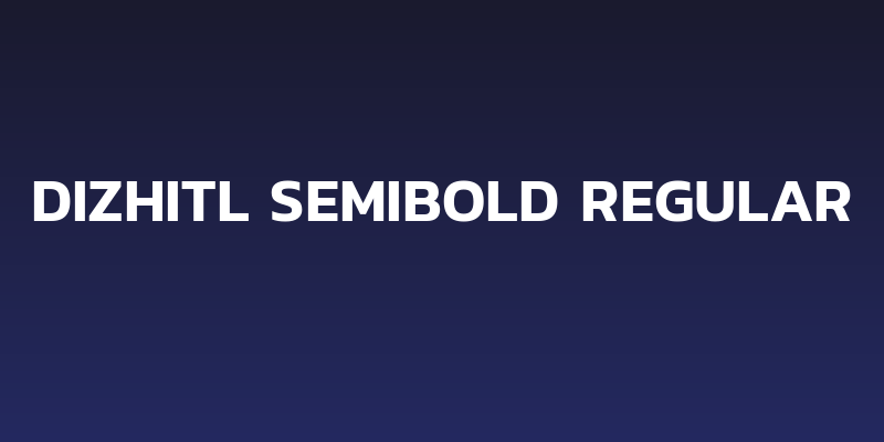 Dizhitl SemiBold Regular Social Header