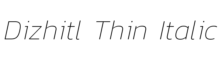 Dizhitl Thin Italic  免费字体下载