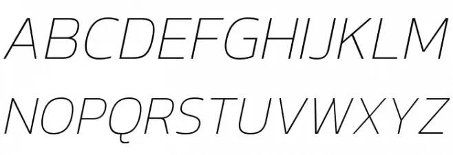 Dizhitl Thin Italic Шрифта ВЕРХНИЙ