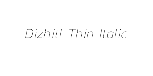 Dizhitl Thin Italic Logo