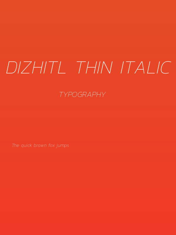 Dizhitl Thin Italic Poster