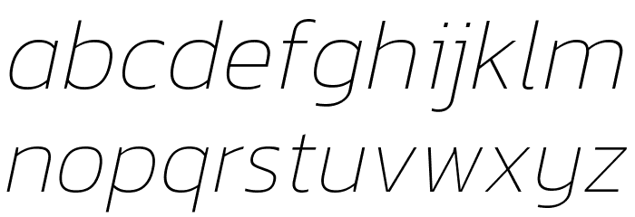Dizhitl Thin Italic Font LOWERCASE