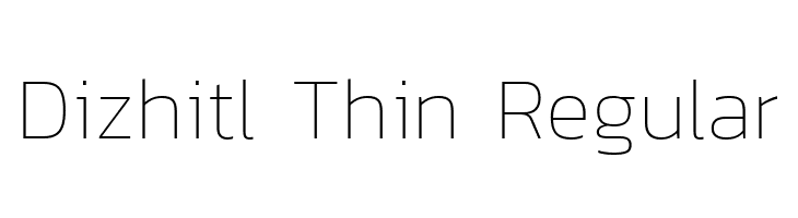 Dizhitl Thin Regular  免费字体下载