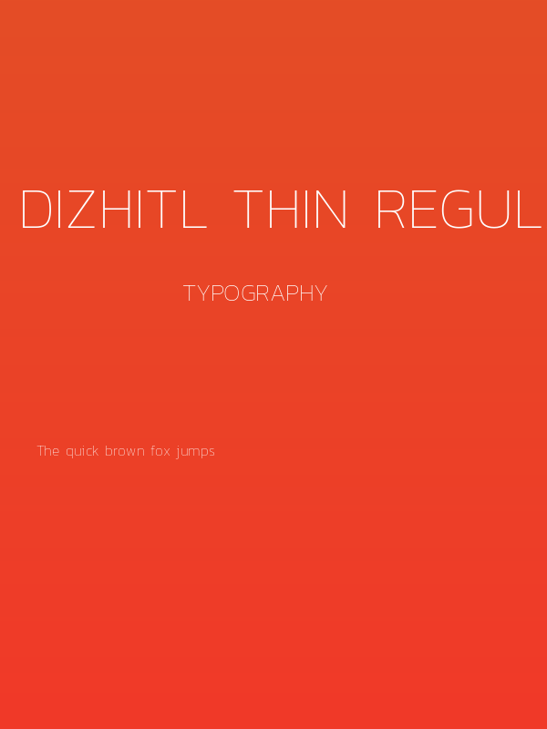 Dizhitl Thin Regular Poster