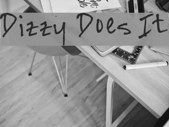 Dizzy Does It Шрифта examples