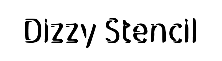 Dizzy Stencil  Frei Schriftart Herunterladen