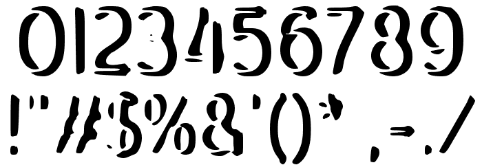 Dizzy Stencil Font OTHER CHARS