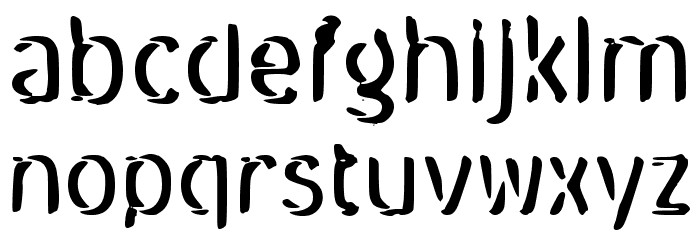Dizzy Stencil Font LOWERCASE